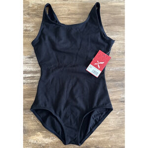 NWT Capezio Girl's High-Neck Tank Leotard w/ Ballet Legline Dance Outfit CC201C